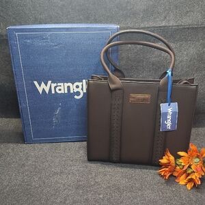 Wrangler Chocolate Brown Leather Bag